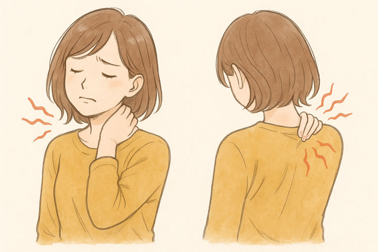 首と背中の痛み・しびれを改善する鍼灸治療の様子｜調布市・国領駅の三華